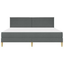 Cadre de lit Gris foncé 200 x 200 cm Polyester 631820631820