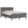 Cadre de lit avec matelas Gris foncé 120 x 190 cm Velours 631822631822
