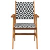 Chaises de jardin 6 pcs en bois d'acacia massif 631823631823