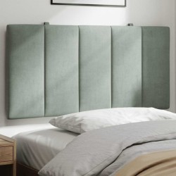 Coussin de tête de lit Hanko gris clair 100 cm velours 631825631825
