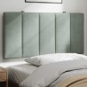Coussin de tête de lit Hanko gris clair 100 cm velours 631825631825
