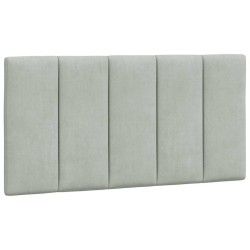 Coussin de tête de lit Hanko gris clair 100 cm velours 631825631825