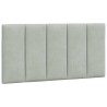 Coussin de tête de lit Hanko gris clair 100 cm velours 631825631825
