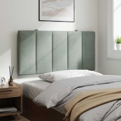 Coussin de tête de lit Hanko gris clair 100 cm velours 631825631825