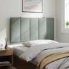 Coussin de tête de lit Hanko gris clair 100 cm velours 631825631825
