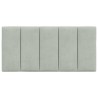 Coussin de tête de lit Hanko gris clair 100 cm velours 631825631825