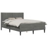 Cadre de lit avec matelas Gris foncé 120 x 190 cm Velours 631835631835