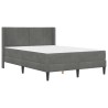 Cadre de lit avec matelas Gris foncé 120 x 190 cm Velours 631835631835