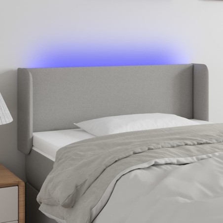 Tête de lit à LED Gris clair 103x16x78/88 cm Tissu 631837631837