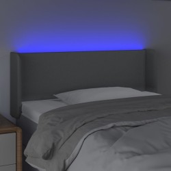 Tête de lit à LED Gris clair 103x16x78/88 cm Tissu 631837631837