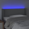 Tête de lit à LED Gris clair 103x16x78/88 cm Tissu 631837631837