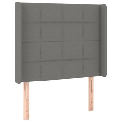 Tête de lit à LED Gris foncé 103x16x118/128 cm Tissu 631838631838