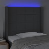 Tête de lit à LED Gris foncé 103x16x118/128 cm Tissu 631838631838