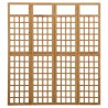 Cloison de séparation à 4 panneaux Bois de pin solide 161x180cm 631849631849