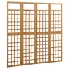 Cloison de séparation à 4 panneaux Bois de pin solide 161x180cm 631849631849