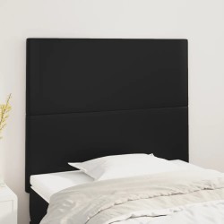 Tête de lit Noir 90x5x118/128 cm Similicuir 631856631856
