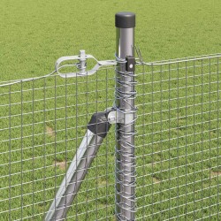Clôture en fil soudé avec base en béton 25 x 1 m Argenté Maille 631860631860