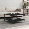 Table basse noir 80x80x40 cm bois d'ingénierie 631863631863