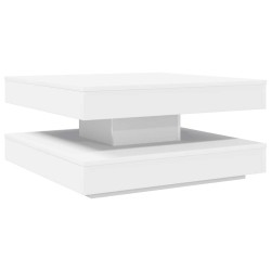 Table basse rotative à 360 degrés blanc 70x70x34,5 cm 631864631864