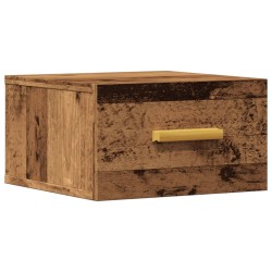 Table de chevet murale vieux bois 35x35x20 cm 631866631866