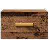 Table de chevet murale vieux bois 35x35x20 cm 631866631866