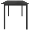 Table de jardin Noir 190x90x74 cm Aluminium et verre 631867631867
