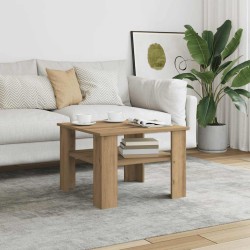 Table basse chêne artisanal 60x60x42cm bois d'ingénierie 631871631871