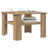 Table basse chêne artisanal 60x60x42cm bois d'ingénierie 631871631871