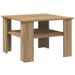 Table basse chêne artisanal 60x60x42cm bois d'ingénierie 631871631871
