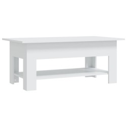 Table basse blanc 102x55x42 cm bois d'ingénierie 631878631878