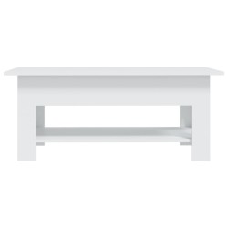 Table basse blanc 102x55x42 cm bois d'ingénierie 631878631878