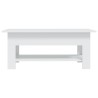 Table basse blanc 102x55x42 cm bois d'ingénierie 631878631878