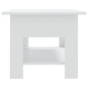 Table basse blanc 102x55x42 cm bois d'ingénierie 631878631878
