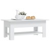 Table basse blanc 102x55x42 cm bois d'ingénierie 631878631878