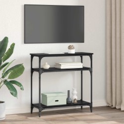 Table console Chêne noir 75 x 29 x 75 cm Bois d'ingénierie 631886631886