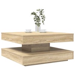 Table basse rotative à 360 degrés chêne sonoma 70x70x34,5 cm 631890631890