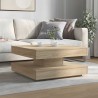 Table basse rotative à 360 degrés chêne sonoma 70x70x34,5 cm 631890631890