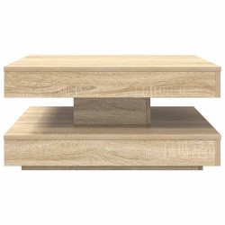 Table basse rotative à 360 degrés chêne sonoma 70x70x34,5 cm 631890631890