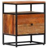 Table de chevet 40 x 30 x 50 cm Bois de récupération et acier 631892631892