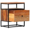 Table de chevet 40 x 30 x 50 cm Bois de récupération et acier 631892631892