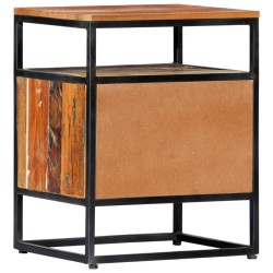 Table de chevet 40 x 30 x 50 cm Bois de récupération et acier 631892631892