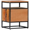 Table de chevet 40 x 30 x 50 cm Bois de récupération et acier 631892631892