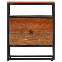Table de chevet 40 x 30 x 50 cm Bois de récupération et acier 631892631892