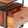 Table de chevet 40 x 30 x 50 cm Bois de récupération et acier 631892631892