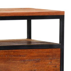 Table de chevet 40 x 30 x 50 cm Bois de récupération et acier 631892631892