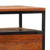 Table de chevet 40 x 30 x 50 cm Bois de récupération et acier 631892631892