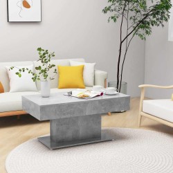 Table basse gris béton 96x50x45 cm bois d'ingénierie 631895631895