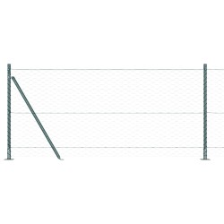 Clôture hexagonale avec base en béton 100 x 0,8 m Vert Maille 631902631902