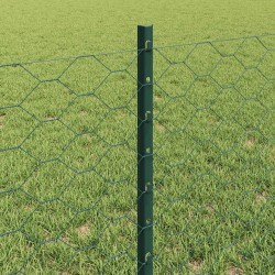 Clôture hexagonale avec poteau 50 x 0,6 m Vert Maille 631909631909
