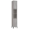 Armoire de bain sonoma gris 30x30x190 cm bois d'ingénierie 631914631914